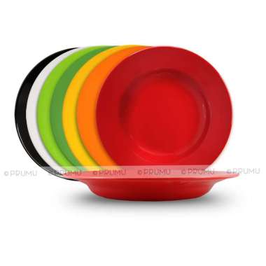 Piring Kecil Melamin 6 Inch - Pisin Melamin - Piring Tatakan Melamine GFlyingFish Merah