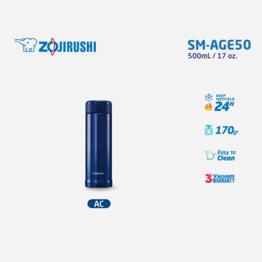 Zojirushi SM-AGE50 Vacuum Mug Termos Tumbler - 500mL Blue