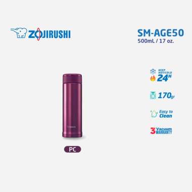 Zojirushi SM-AGE50 Vacuum Mug Termos Tumbler - 500mL Pink