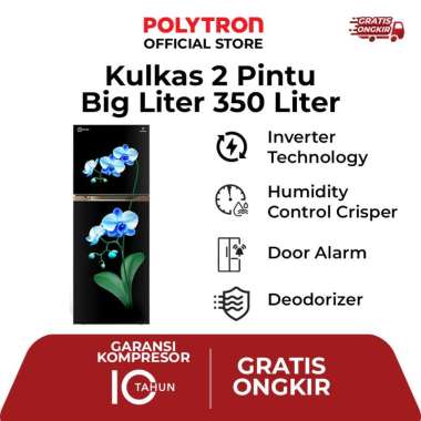 Kulkas POLYTRON New Belleza Big Liter 2 pintu PRM 495MOB