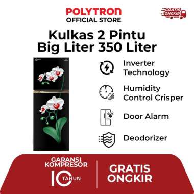 Kulkas POLYTRON New Belleza Big Liter 2 pintu PRM 495MOW