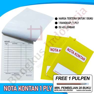 Nota Kontan 1 Rangkap / Nota Kontan 1 Ply Bungkus Indonesia