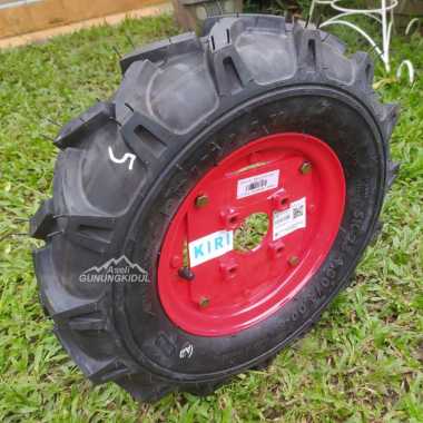 Set Roda Karet Traktor Quick Cakar Baja - Ruber Tire Ring 8 Inch  Kiri