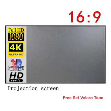 Layar Proyektor Anti Light Ambient Screen 16:9 Kain Proyektor Proyektor Murah Tirai Proyektor HD 4K 