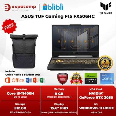 ASUS TUF Gaming F15 FX506HC-I535B6T-O11 BLACK CORE i5-11400