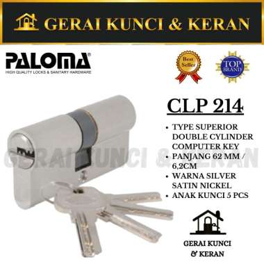 PALOMA CLP 214 SUPERIOR DC-CK 62MM DOUBLE CYL COMPUTER KEY KUNCI SN