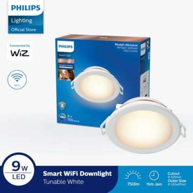 Philips Smart Wifi LED Downlight 9W - Tunable White (Putih)