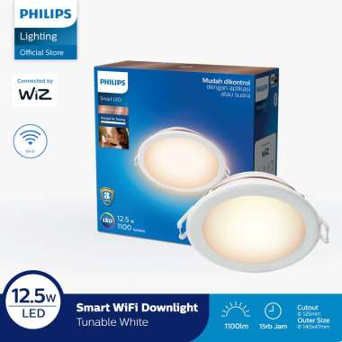Philips Smart Wifi LED Downlight 12.5W - Tunable White (Putih)
