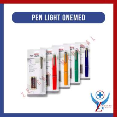 Penlight LED Onemed / FREE Baterai AAA 2 pcs Hitam
