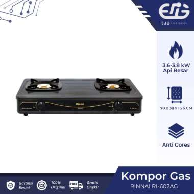 Rinnai Kompor Gas RI 602 AG Kompor Dua Tungku - RI602AG