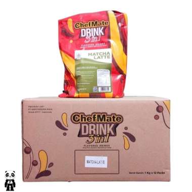 Chefmate Kakawa Matcha Latte Dus Karton isi 12 Packs X 1Kg Minuman Bubuk Teh Hijau