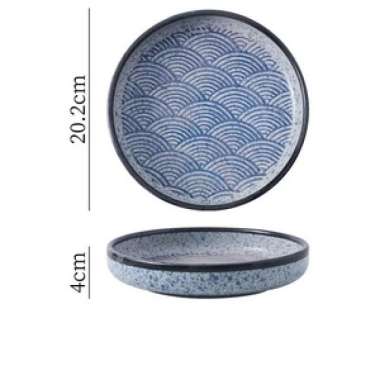 Hoomey Japan Series Piring Makan Cekung Keramik (8inch) | Deep Plate Jepang Ceramic Wadah Makanan - 