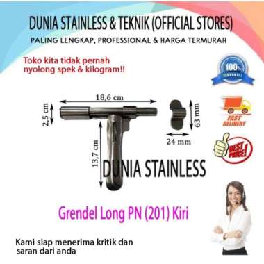 OEM 201 Long PN Grendel for Pintu Kayu/Besi/Pagar [Kiri] Banten