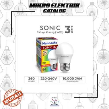Hannochs Lampu LED Sonic 3W Warm White Kuning
