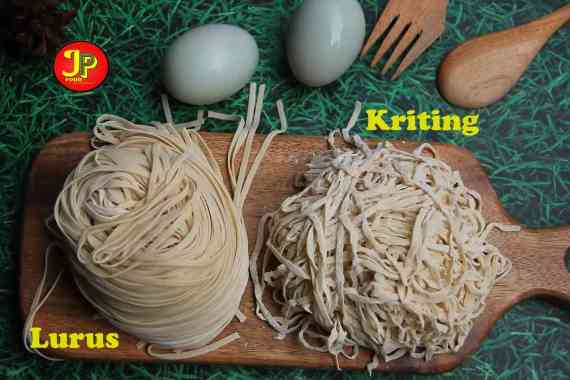 Mie gepeng mentah untuk bakmie mie ayam dan yamin GM TELUR BEBEK KRITING