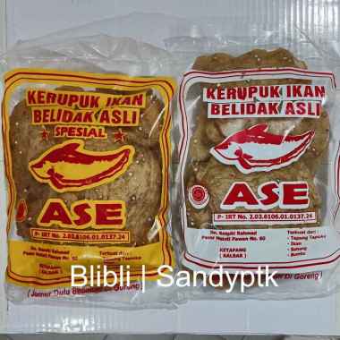 Kerupuk Ikan Belidak Belida Belido Pipih Asli ASE - Ketapang Ase Spesial