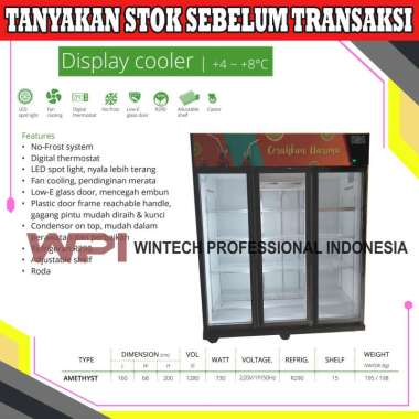 RSA AMETHYST Showcase 3 Pintu Display Cooler Lemari Pendingin Minuman