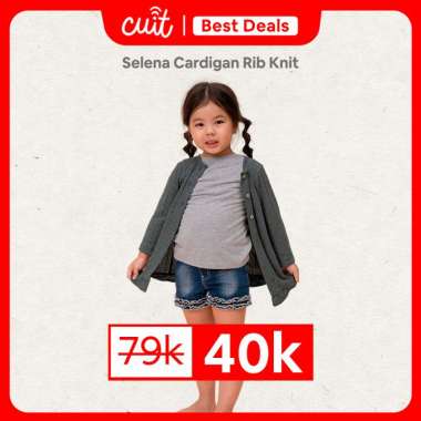 CUIT Baby Selena Cardigan Rib Knit Anak Usia 3 Bulan - 4 Tahun S Olive