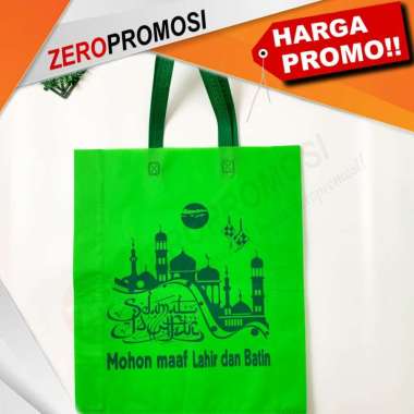 Souvenir Tas Eco Bag Spesial Lebaran Ready Stock Ukuran medium Kuning