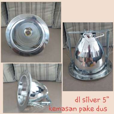 Downlight 5 inch Silver Model Philips/Fiting Fitting Lampu Tanam 5"