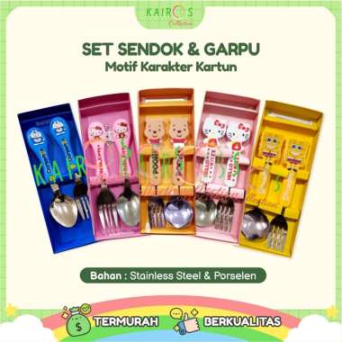 Perlengkapan Makan Sendok & Garpu Karakter Kartun spongebob