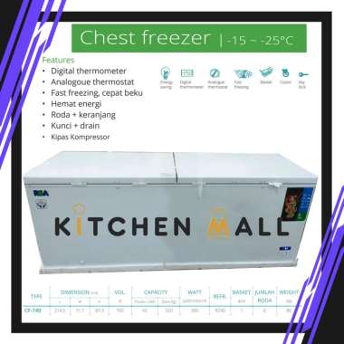RSA CF-740 Chest Freezer 702 Liter original garansi resmi / Freezer Box / Lemari Pembeku