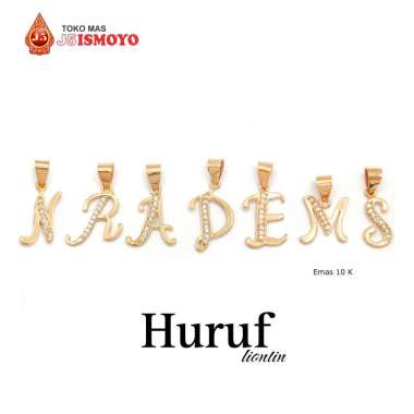 J5 Ismoyo Liontin Emas Huruf Latin Model Elegan Best Seller Huruf D