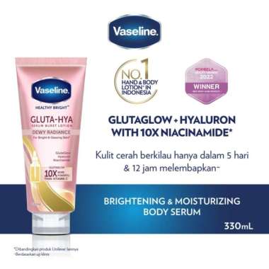 Vaseline Healthy Bright Gluta-Hyaluron Serum Burst Dewy Radiance Lotion 330 mL