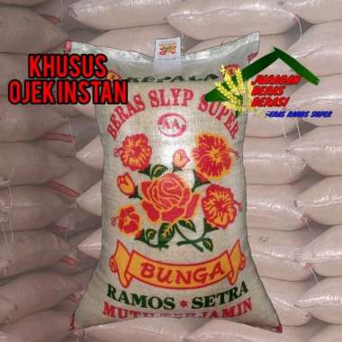BERAS BUNGA KEMBANG SETRA RAMOS IR64 MEDIUM 50KG MURAH 50KG