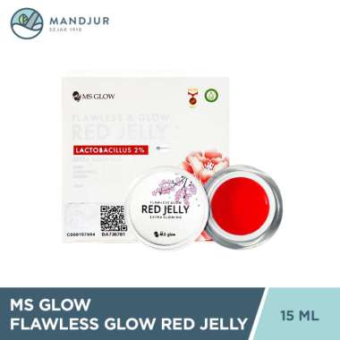 Ms Glow Flawless Glow Red Jelly 15 mL - Gel Pencerah dan Pelembap Wajah