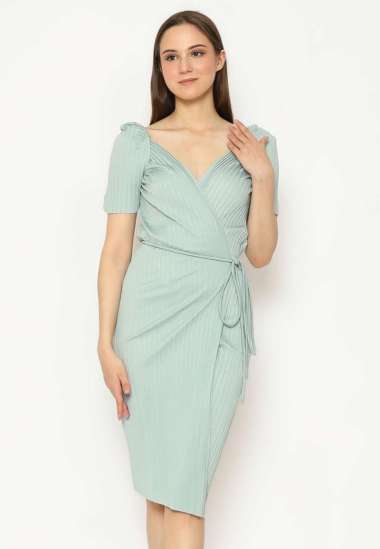 Dress Pleat Kimono hijau