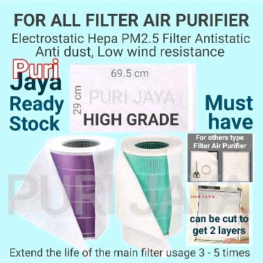 Filter Electrostatic Hepa Cotton as Pre-filter for Filter Air Purifier : Xiaomi Sharp Philips Daikin LG Samsung Levoit Mijia Notale dll High Grade