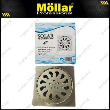 SOLAR Saringan Air Got 4" Lantai Kamar Mandi Stainless Floor Drain