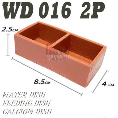 WD020 HERMIT CRAB RAMP BOWL TEMPAT MINUM MAKAN RENDAM KELOMANG 2IN1 WD016 2P