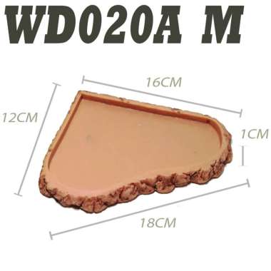 WD020B LARGE FEEDING DISH CORNER SUDUT TEMPAT PIRING WADAH MAKAN KURA-KURA DARAT REPTILE SULACATA SU