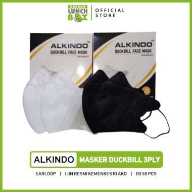 ALKINDO MASKER MEDIS DUCKBILL 1 BOX ISI 50PCS HITAM
