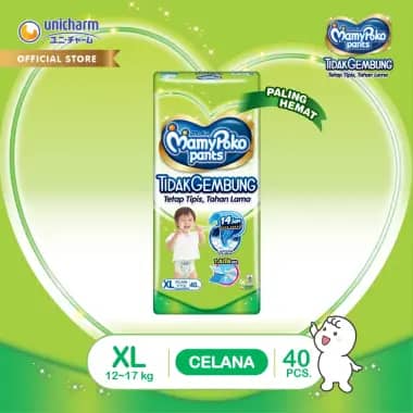 Promo Harga Mamy Poko Pants Xtra Kering Slim Tidak Gembung XL40 40 pcs - Blibli
