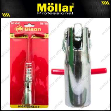 BISON B09860 Kunci Busi 16 mm Fleksibel Buka Sock Spark Plug Wrench