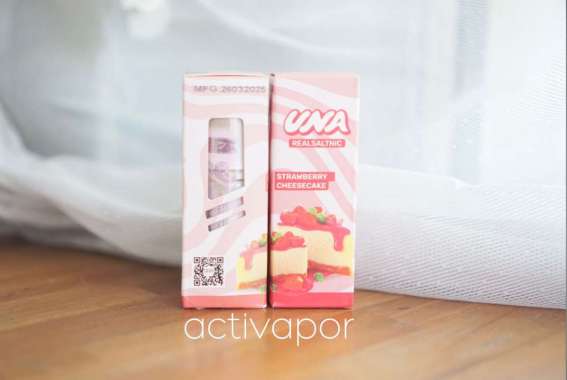 Saltnic UNA Strawberry Cheesecake 12mg 25mg 30ml Liquid Vape Salt Nic Keju 12mg