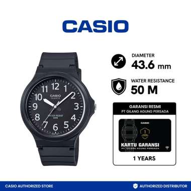 CASIO MW-240-1BVDF Simple Jam Tangan Unisex - Black BLACK