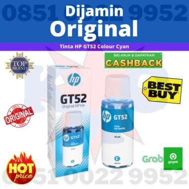 Tinta HP GT52 Colour Cyan