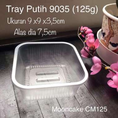 Tray Mika 9035 (125g) mooncake, pudding, puding Putih