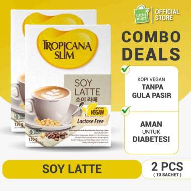 Twin Pack - Tropicana Slim Soy Latte - Kopi Plant Based Bebas Gula