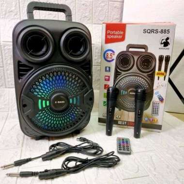 Speaker 8.5 inchi Kimiso SQ 885 speaker wireless bluetooth portable gratis mic Speaker Bluetooth 8,5