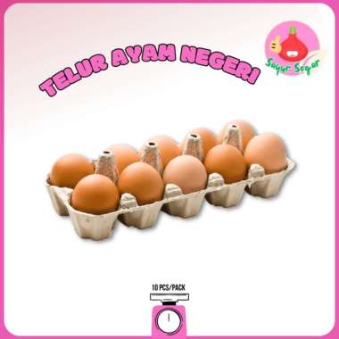 Telur Ayam 10pcs / Telur Ayam Negeri / Telur Segar - Bawangbagus