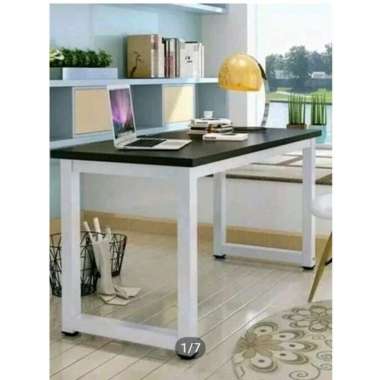 Meja Kerja 150x60x70 Kayu Multipleks Kombinasi Besi Hollow Galvanis