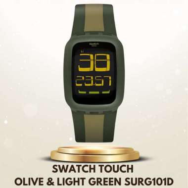 Swatch SURG101D Jam Tangan Swatch Touch Olive & Light Green Original