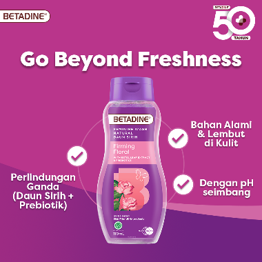 BETADINE Feminine Wash SIRIH FIRMING FLORAL Pembersih Kewanitaan (110ml)