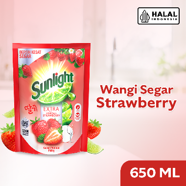 Promo Harga Sunlight Pencuci Piring Korean Strawberry 560 ml - Blibli