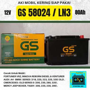 Aki Mobil Fortuner Diesel VRZ, Pajero Sport 58024 GS MF